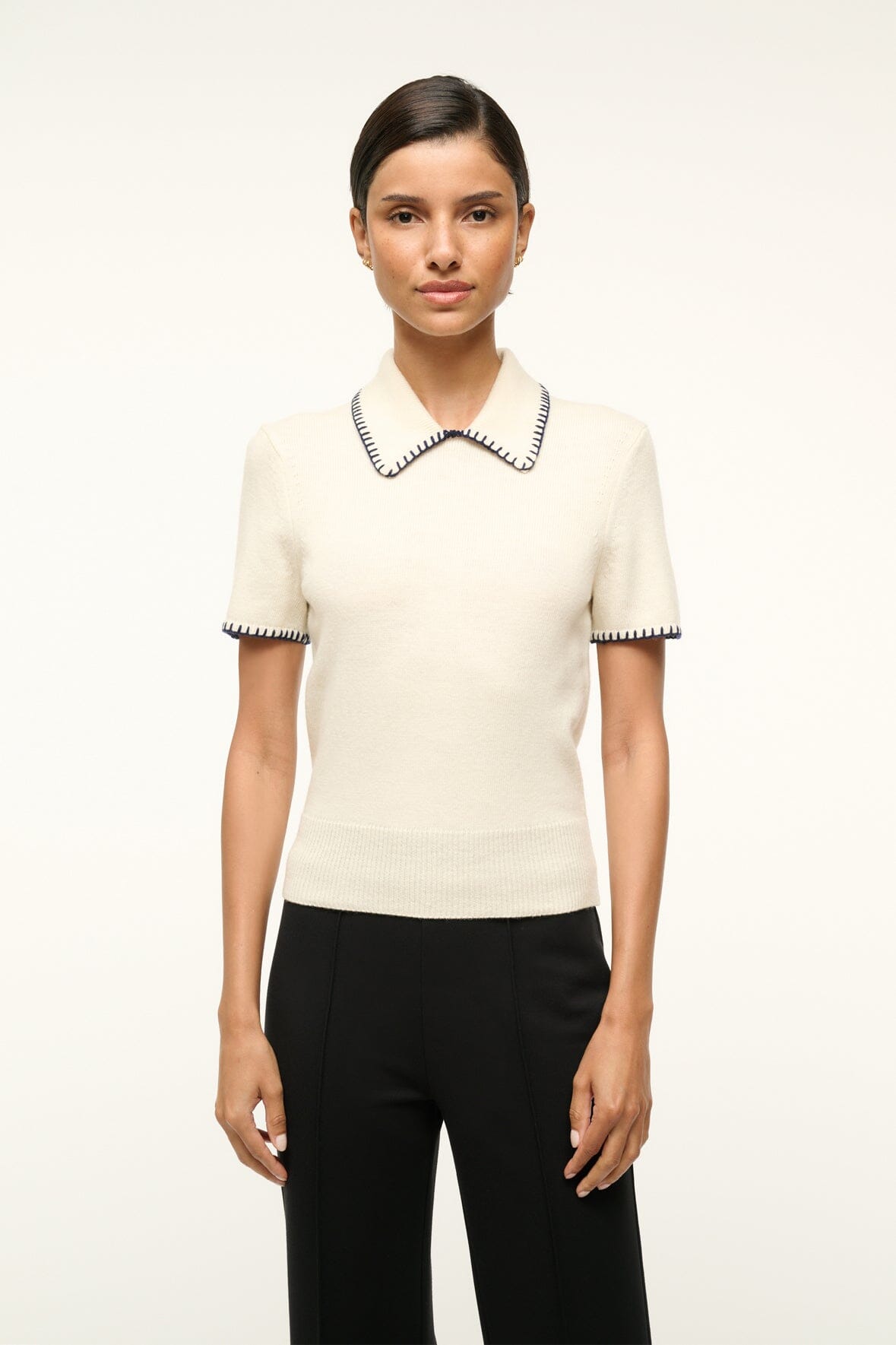 WINDSOR TOP | IVORY NAVY