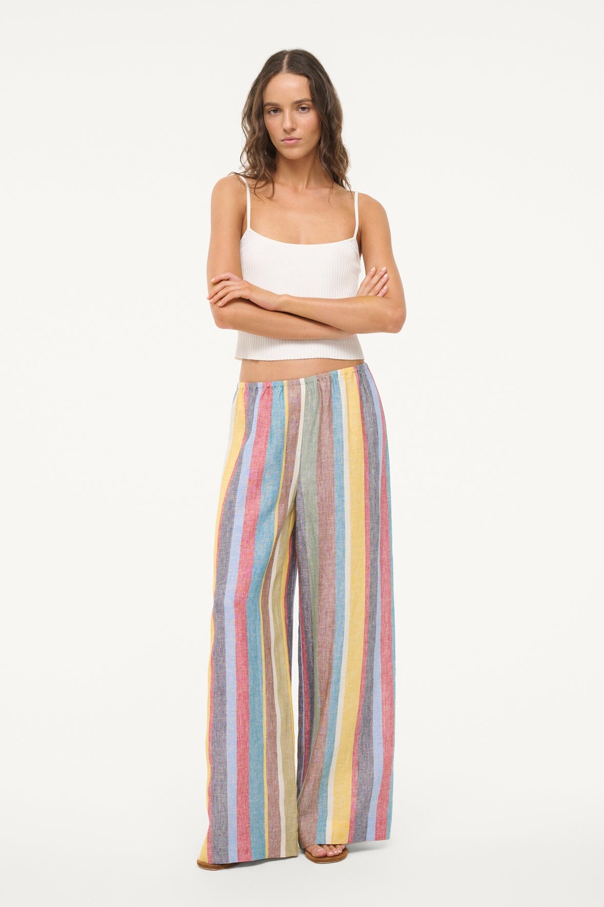 BONFIRE LINEN PANT | MARKET STRIPE