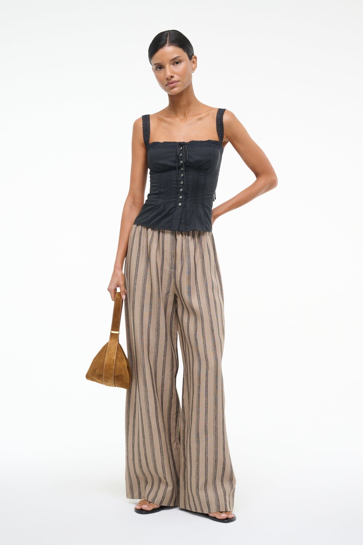 BONFIRE LINEN PANT | SAHARA STRIPE