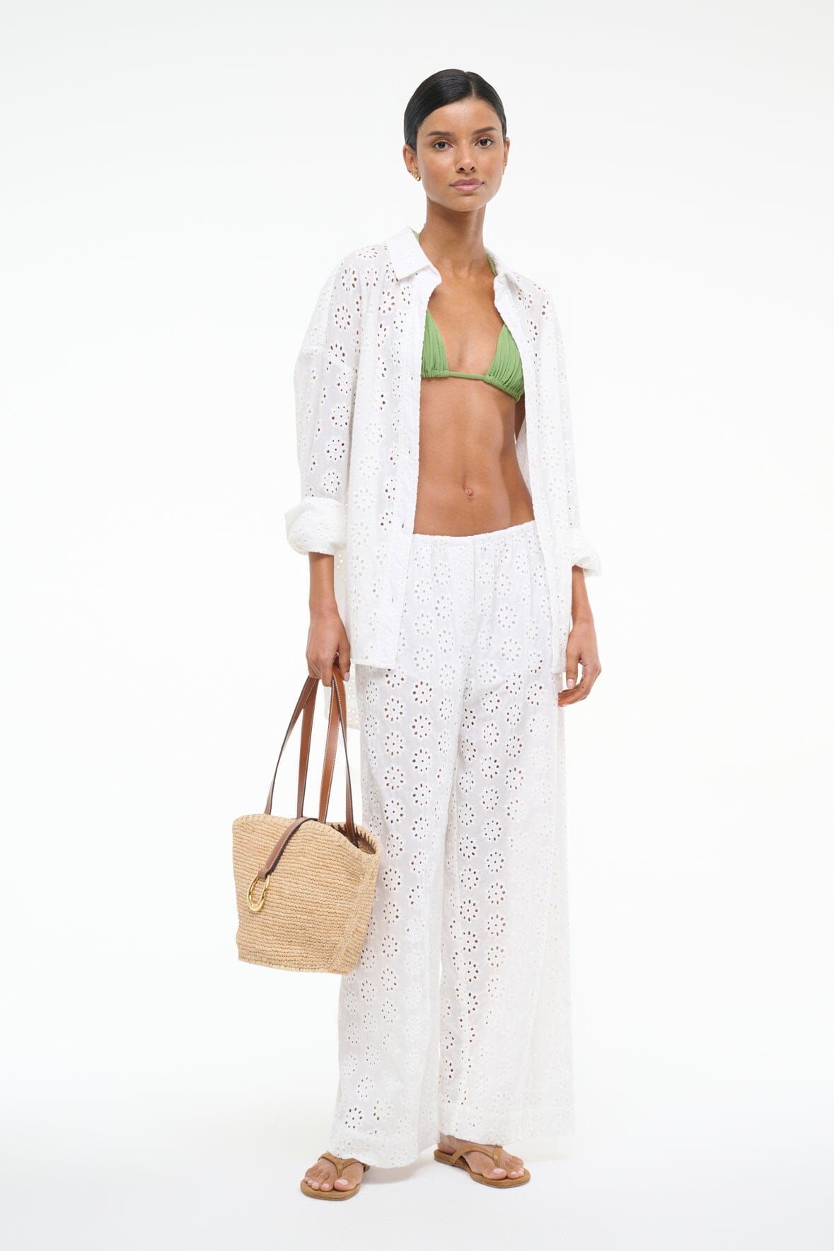 BONFIRE PANT | WHITE EYELET