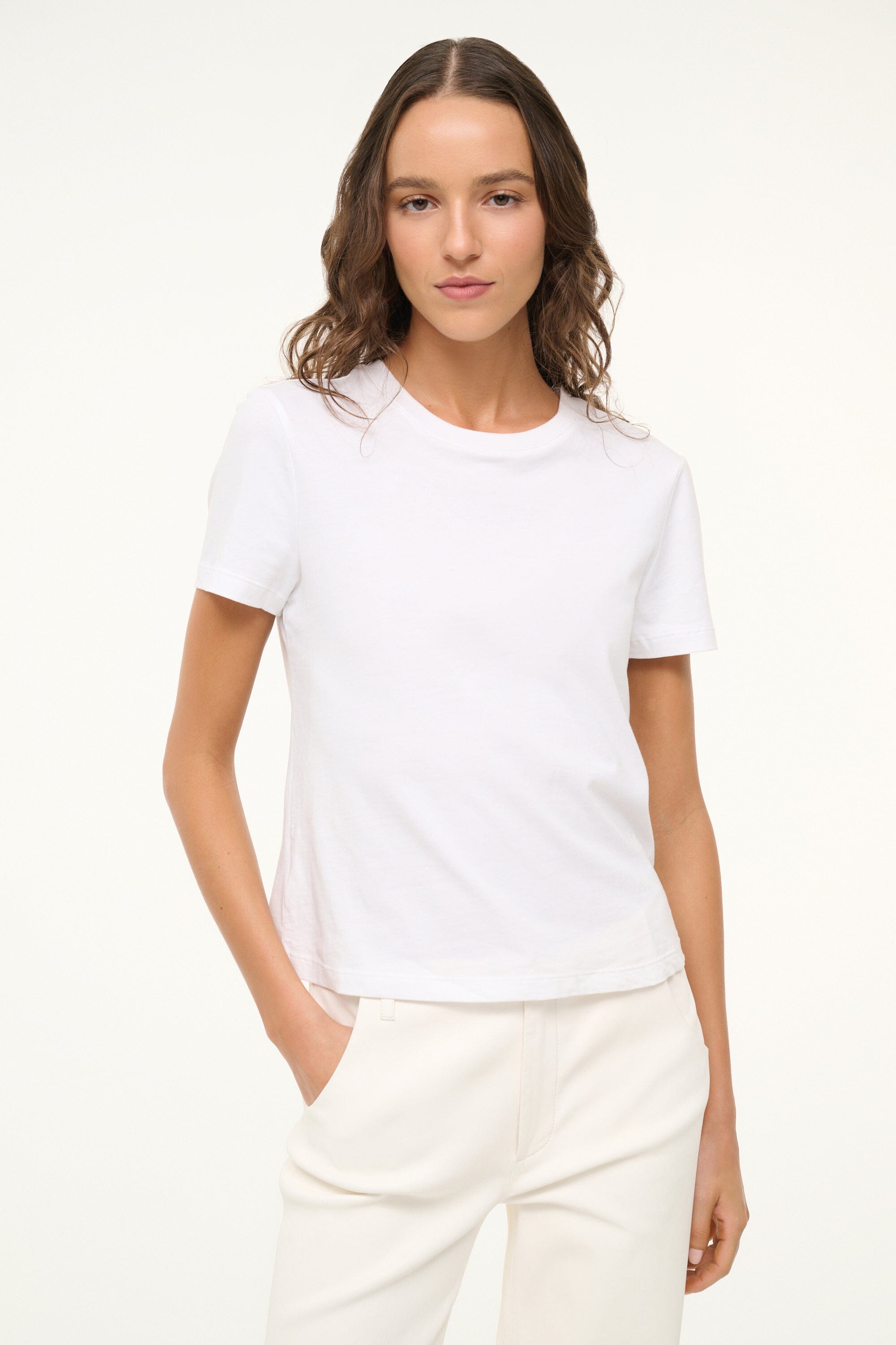 CREW NECK T SHIRT | WHITE