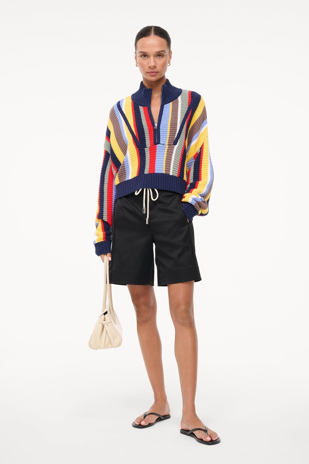 CROPPED HAMPTON SWEATER | MARKET STRIPE