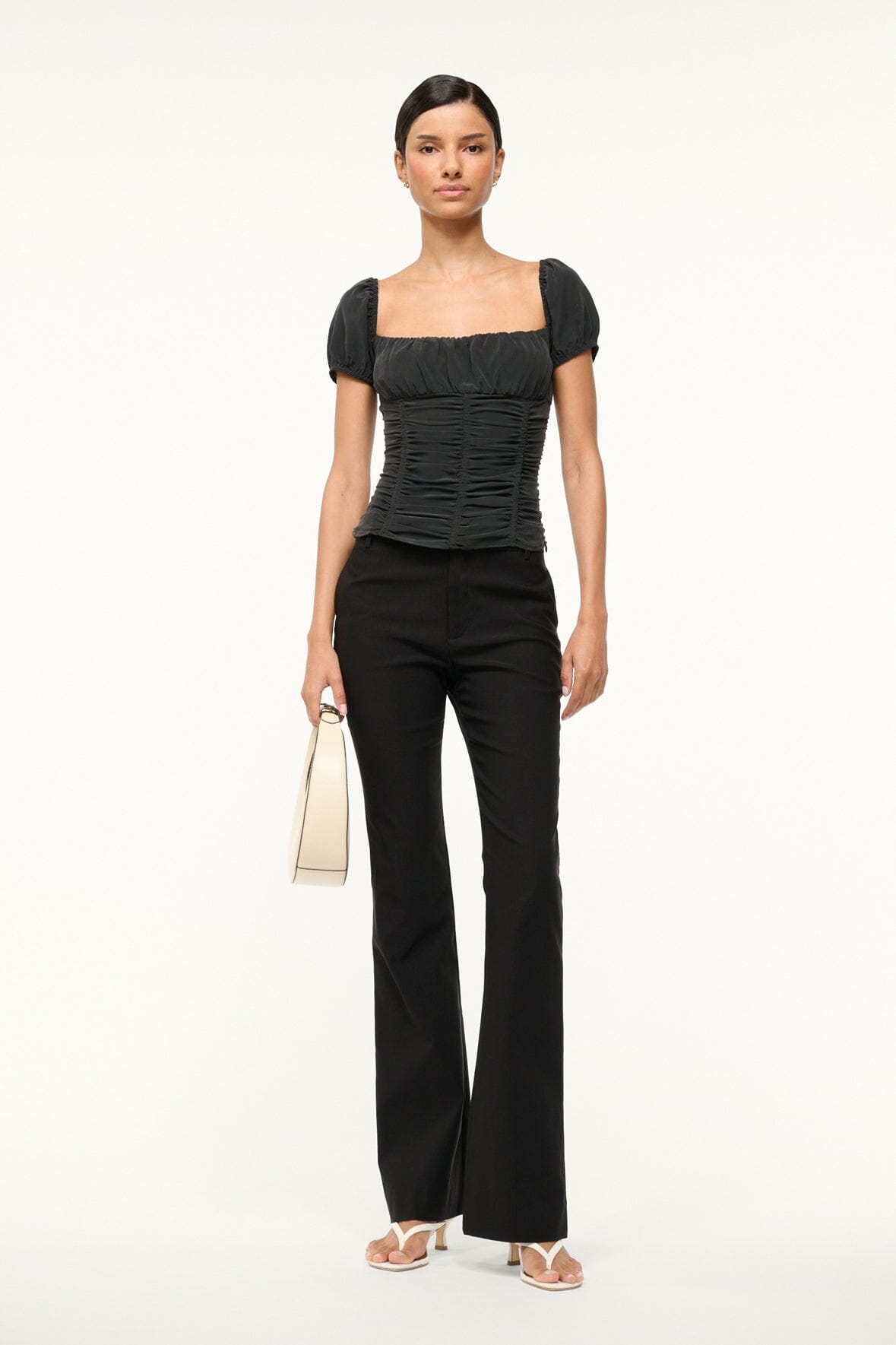 ELBA SILK TOP | BLACK