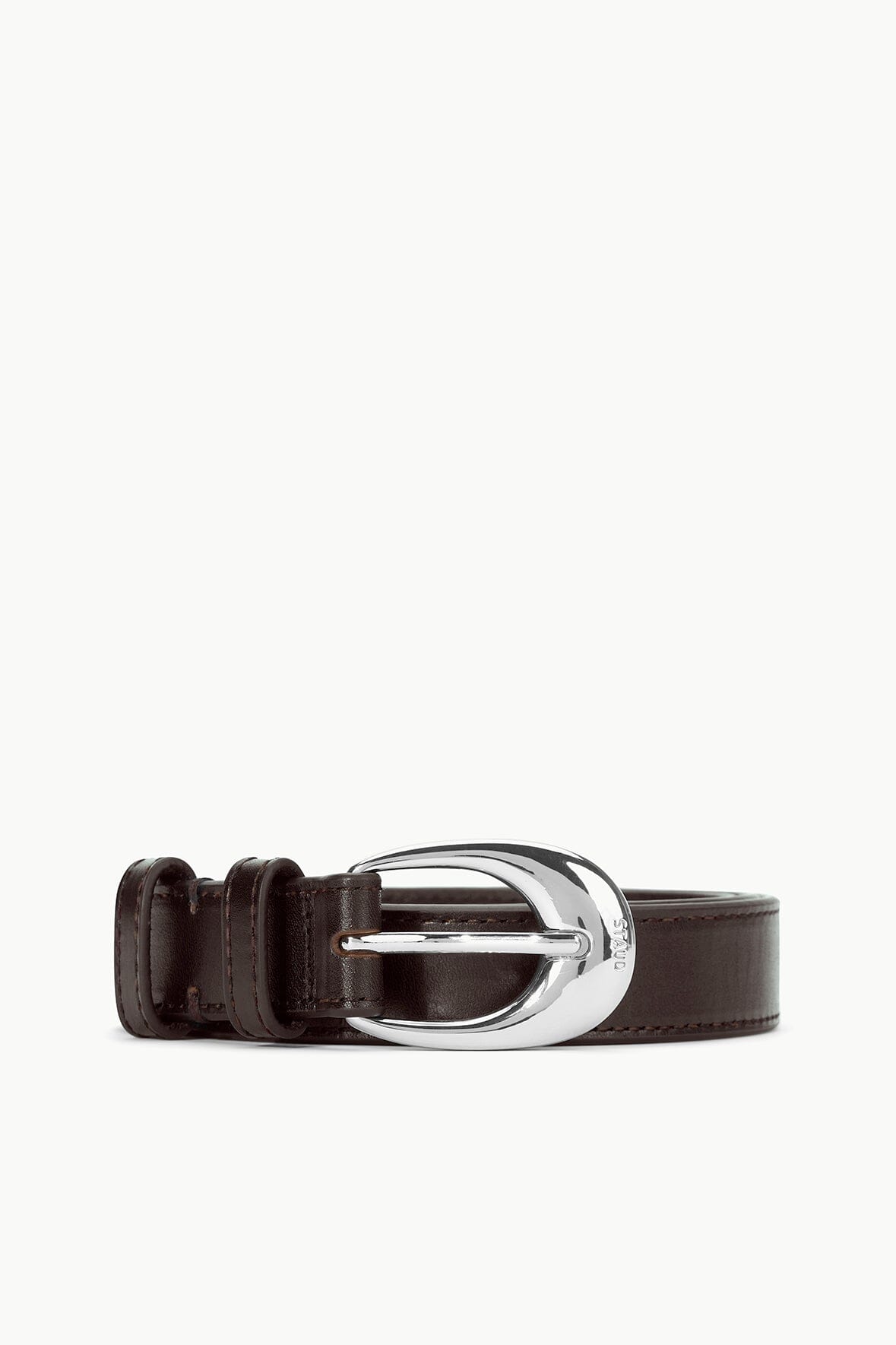 MOON BUCKLE BELT - 26MM | MAHOGANY SILVER