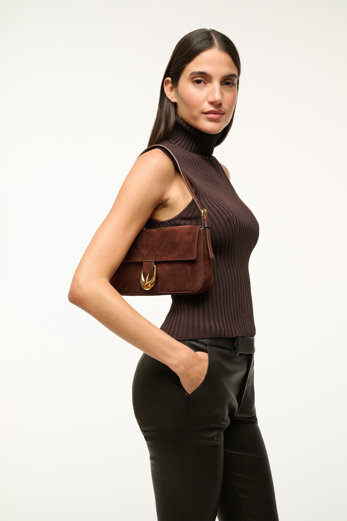HARLOW BAG | MAHOGANY SUEDE