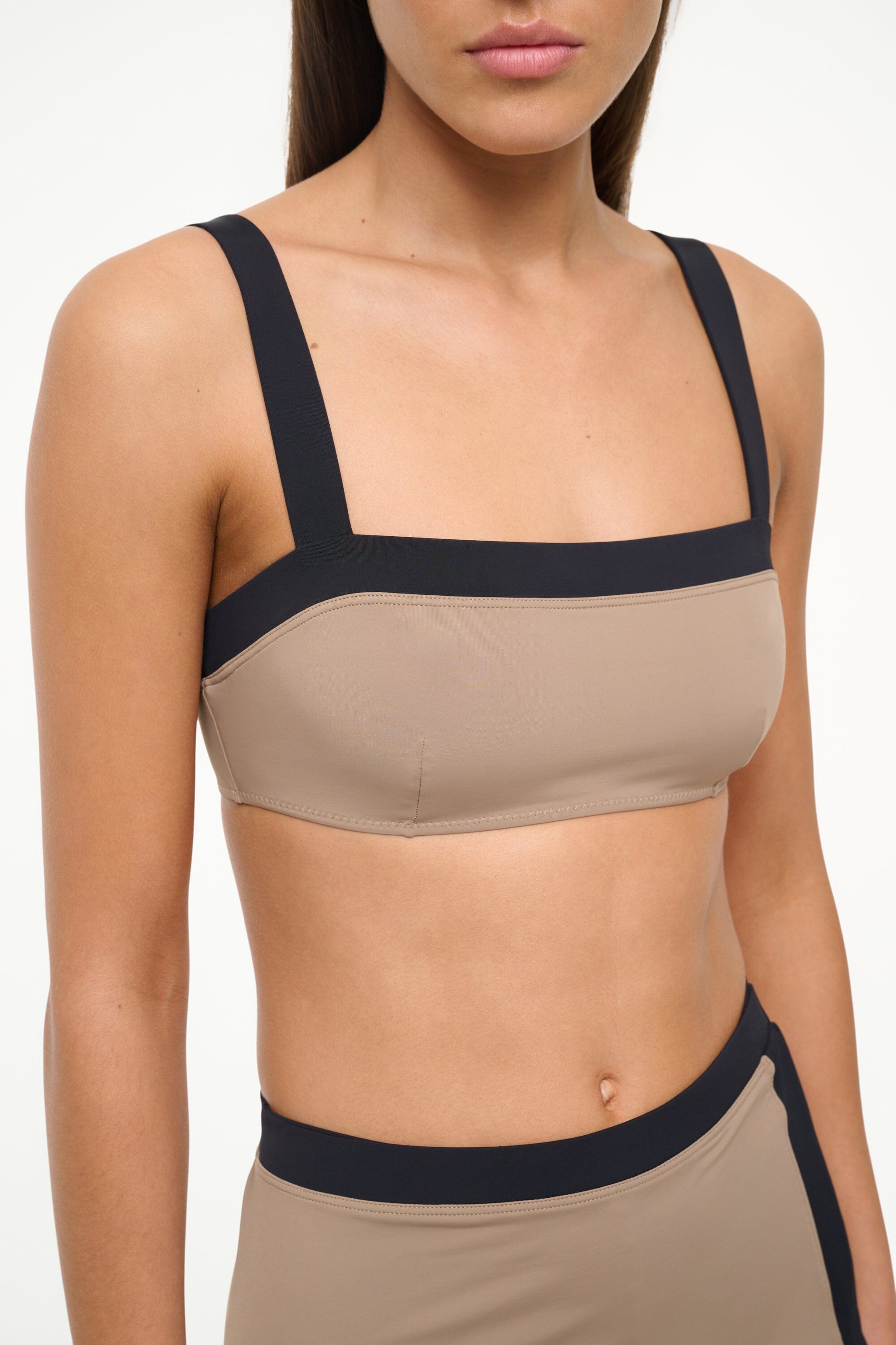 LIV BIKINI TOP | TAUPE BLACK