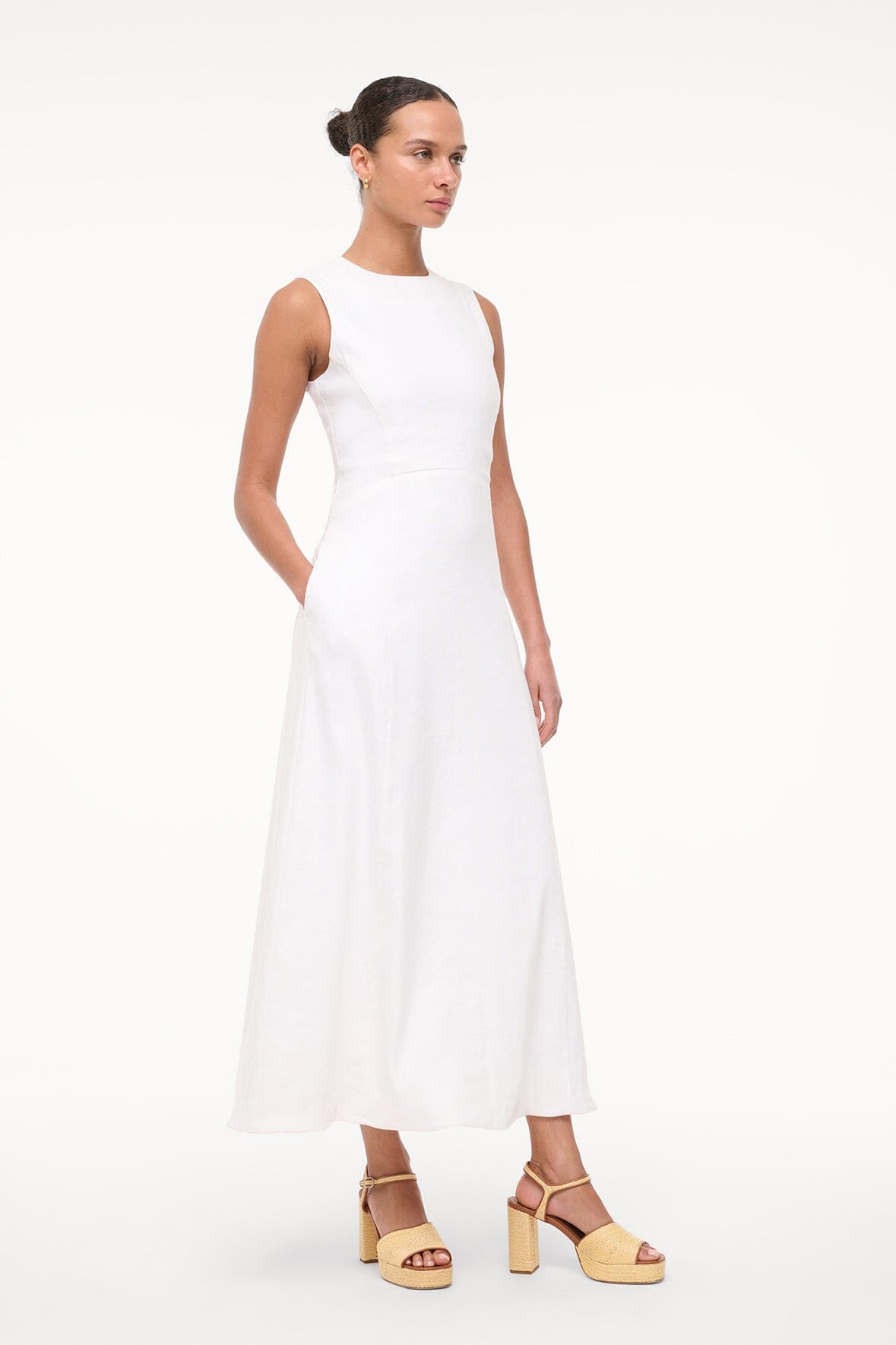 MARTINE LINEN DRESS | WHITE