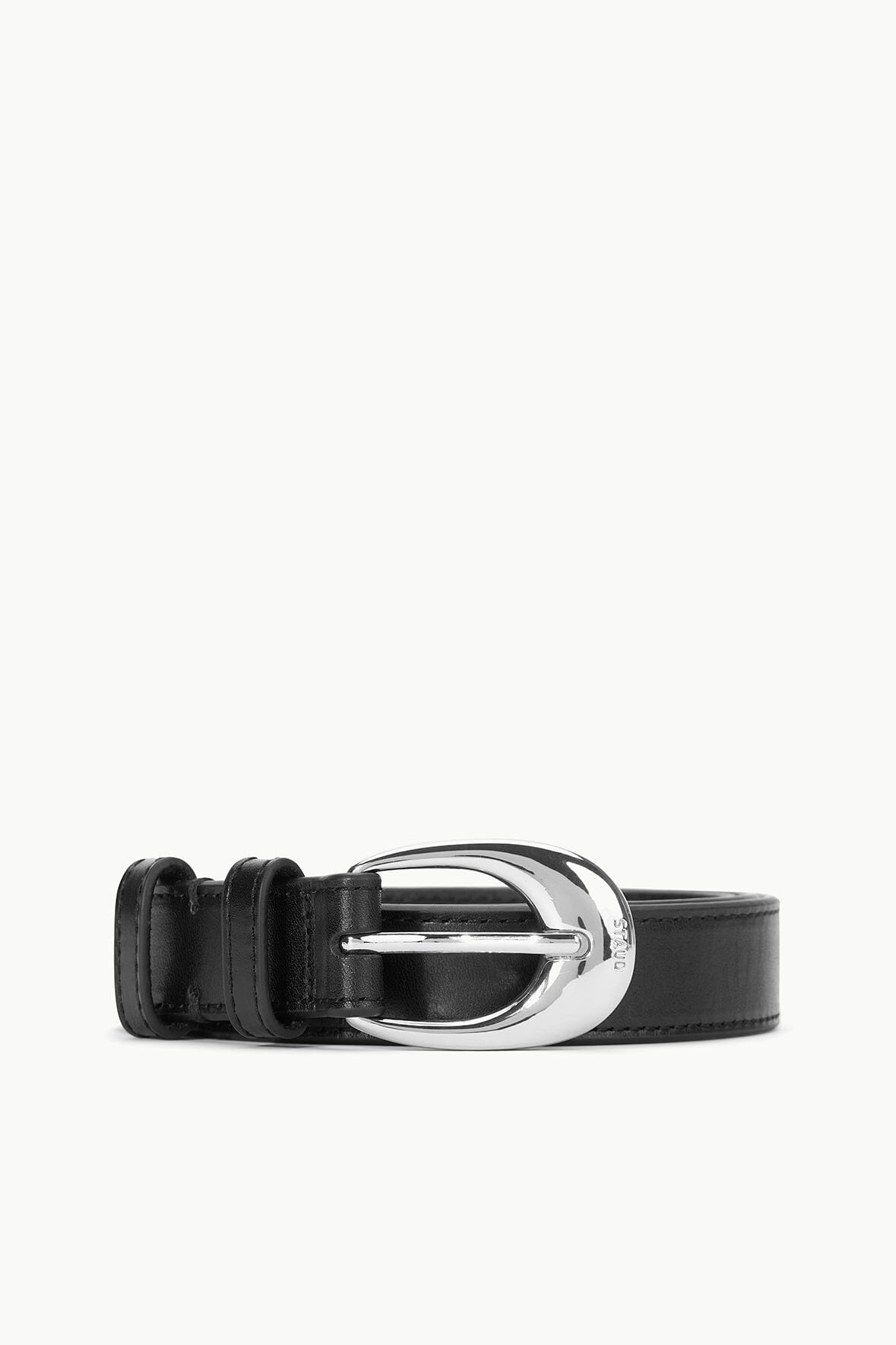 MOON BUCKLE BELT - 26MM | BLACK SILVER