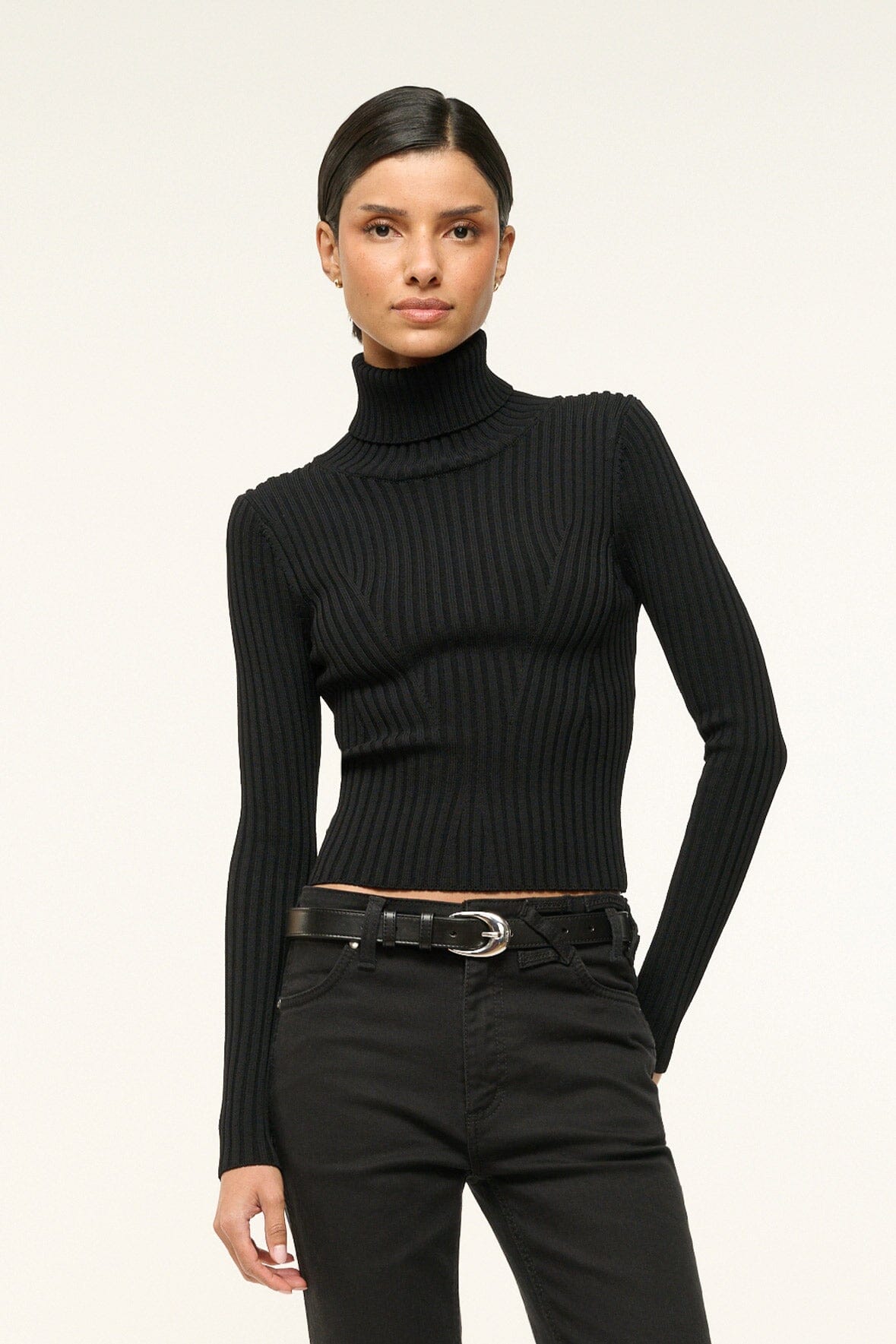 MOON BUCKLE BELT - 26MM | BLACK SILVER