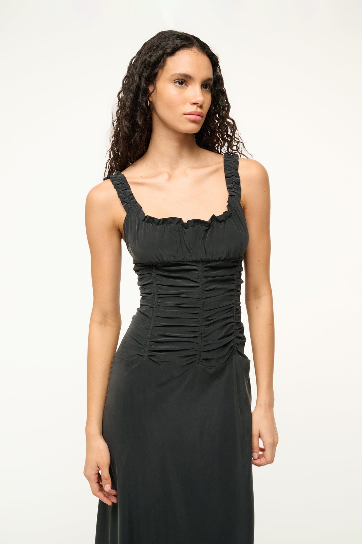 NIC SILK MAXI DRESS | BLACK