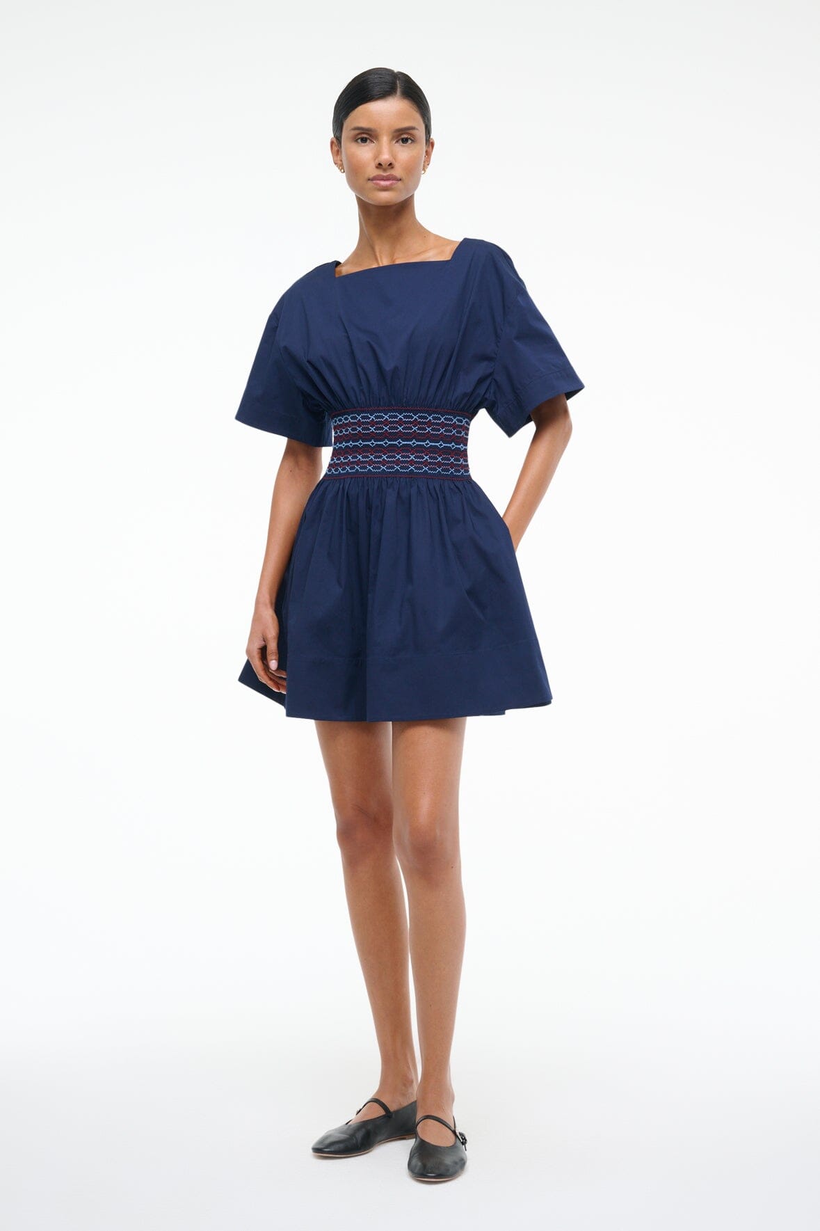 AMY MINI DRESS | NAVY