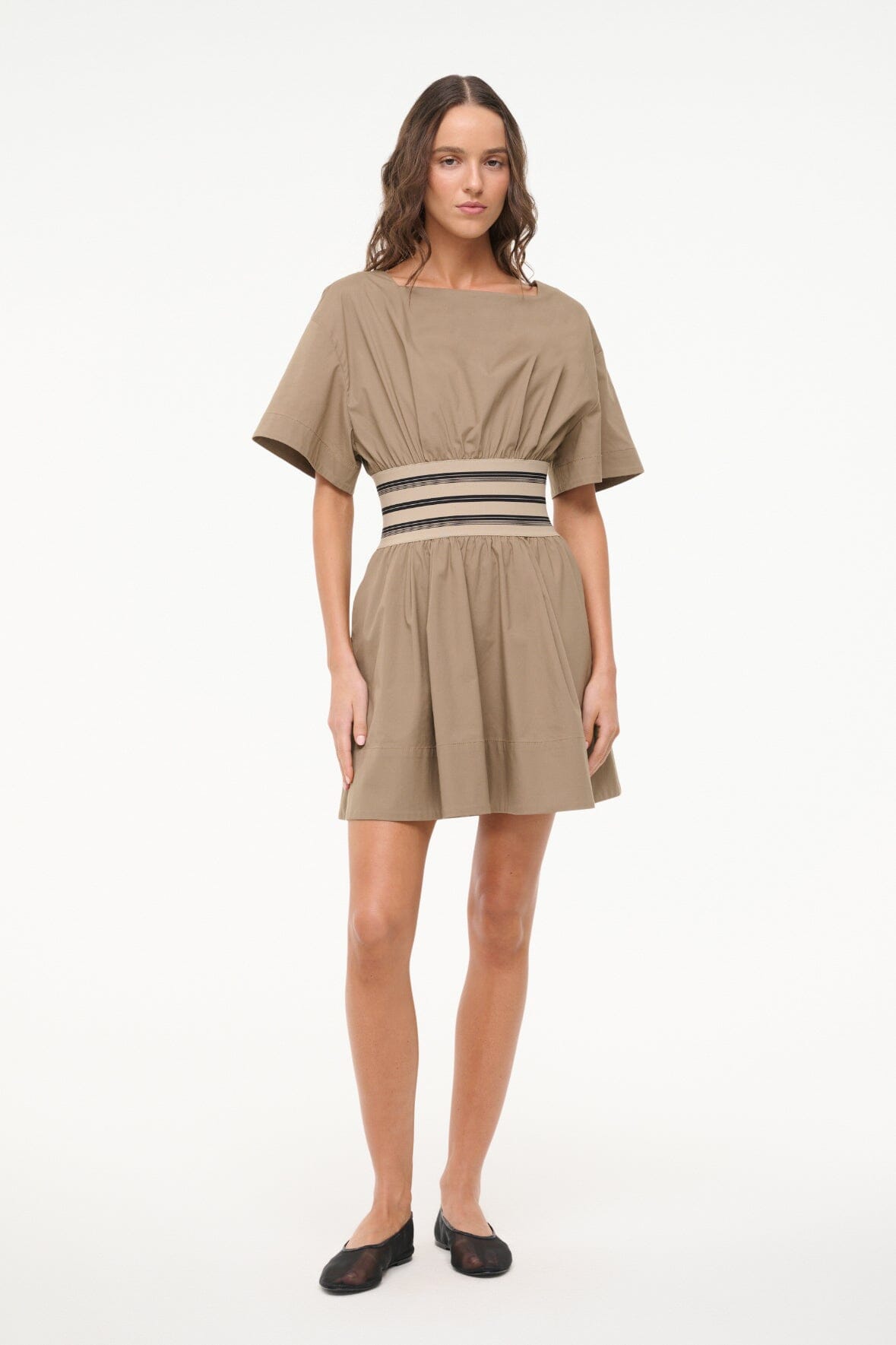 AMY MINI DRESS | TAUPE