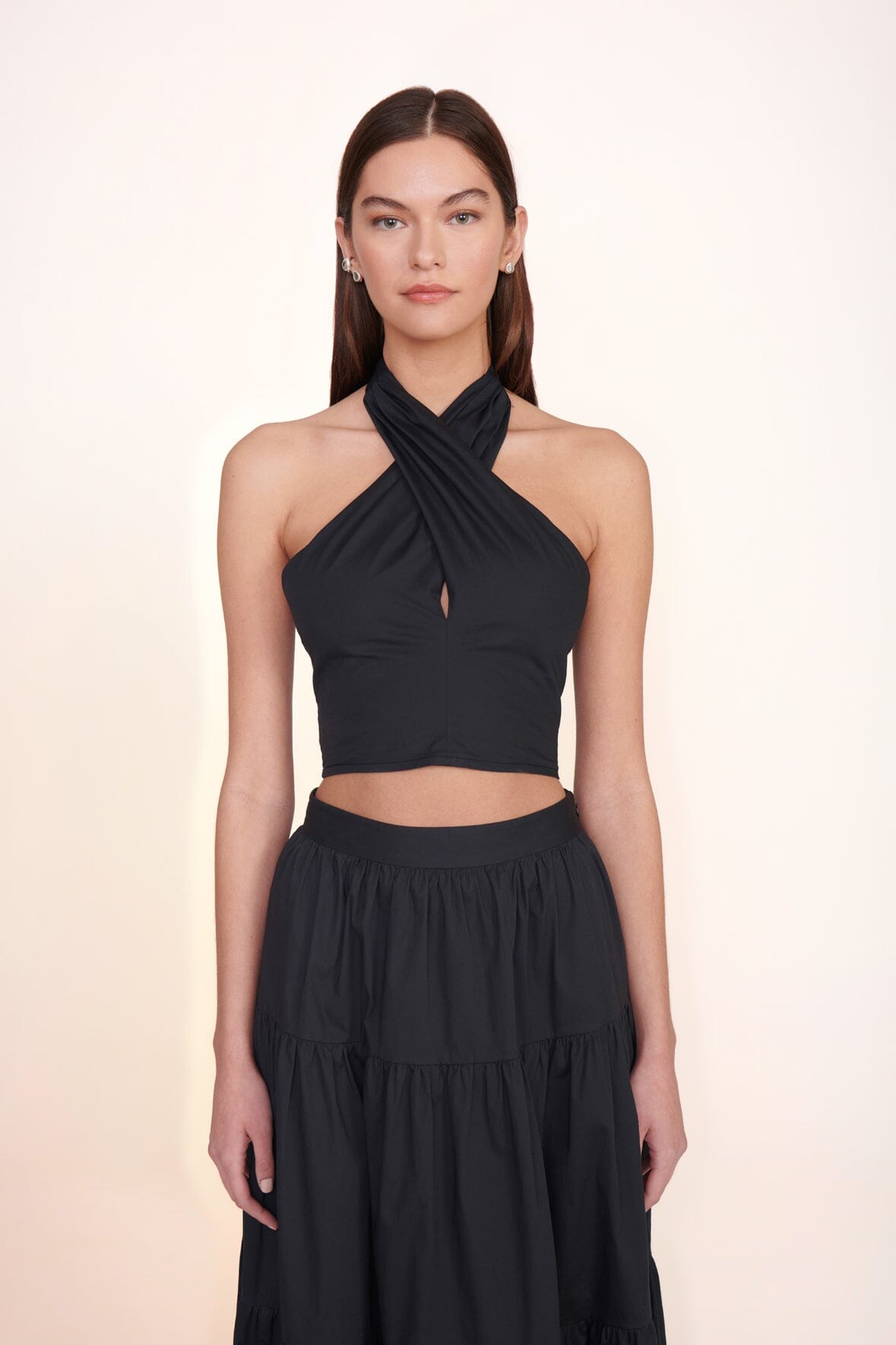 SMOCKED KAI TOP | BLACK