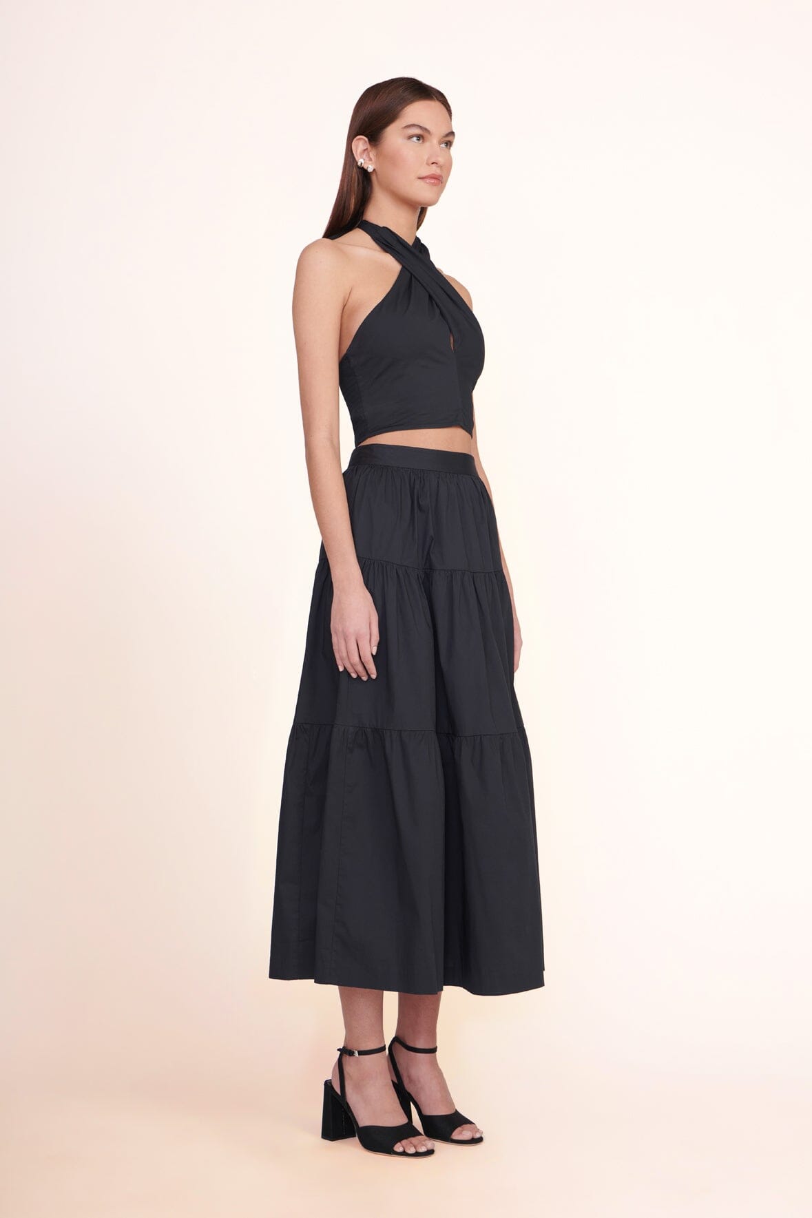 SMOCKED KAI TOP | BLACK
