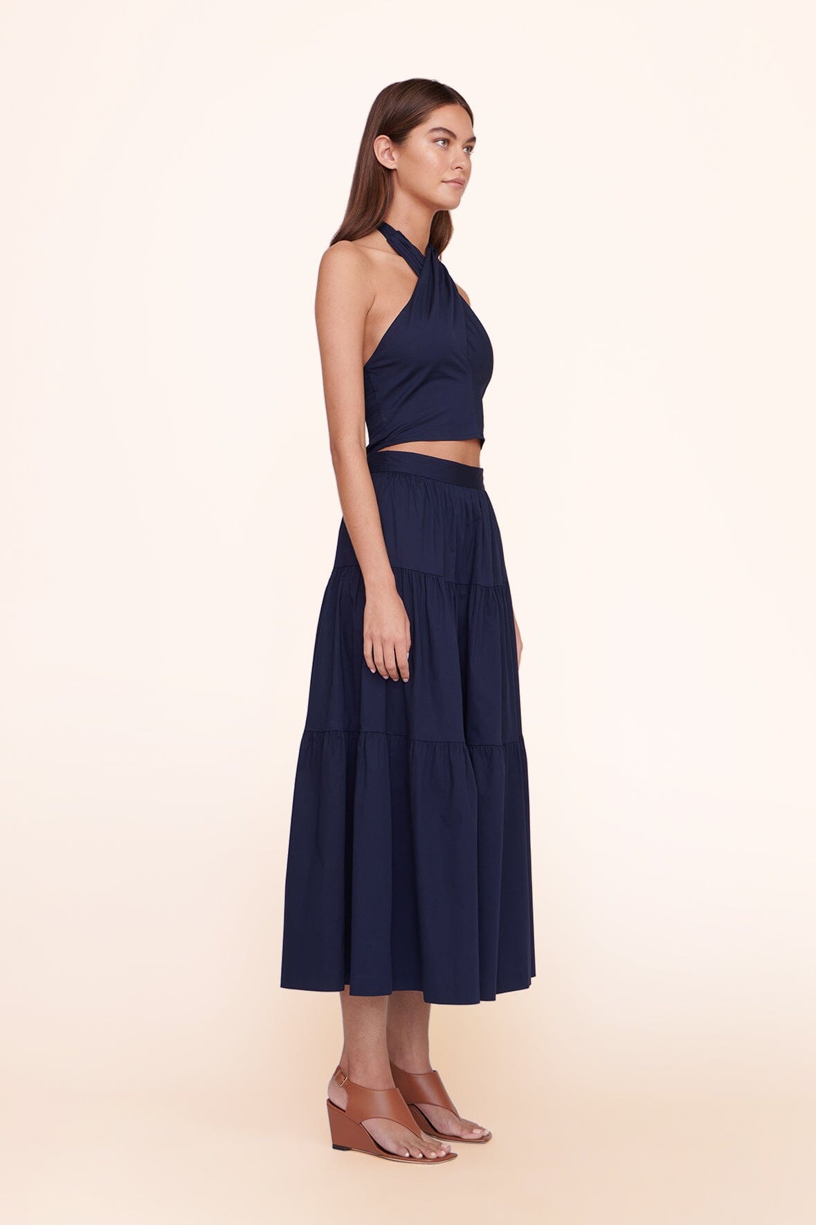 SMOCKED KAI TOP | NAVY