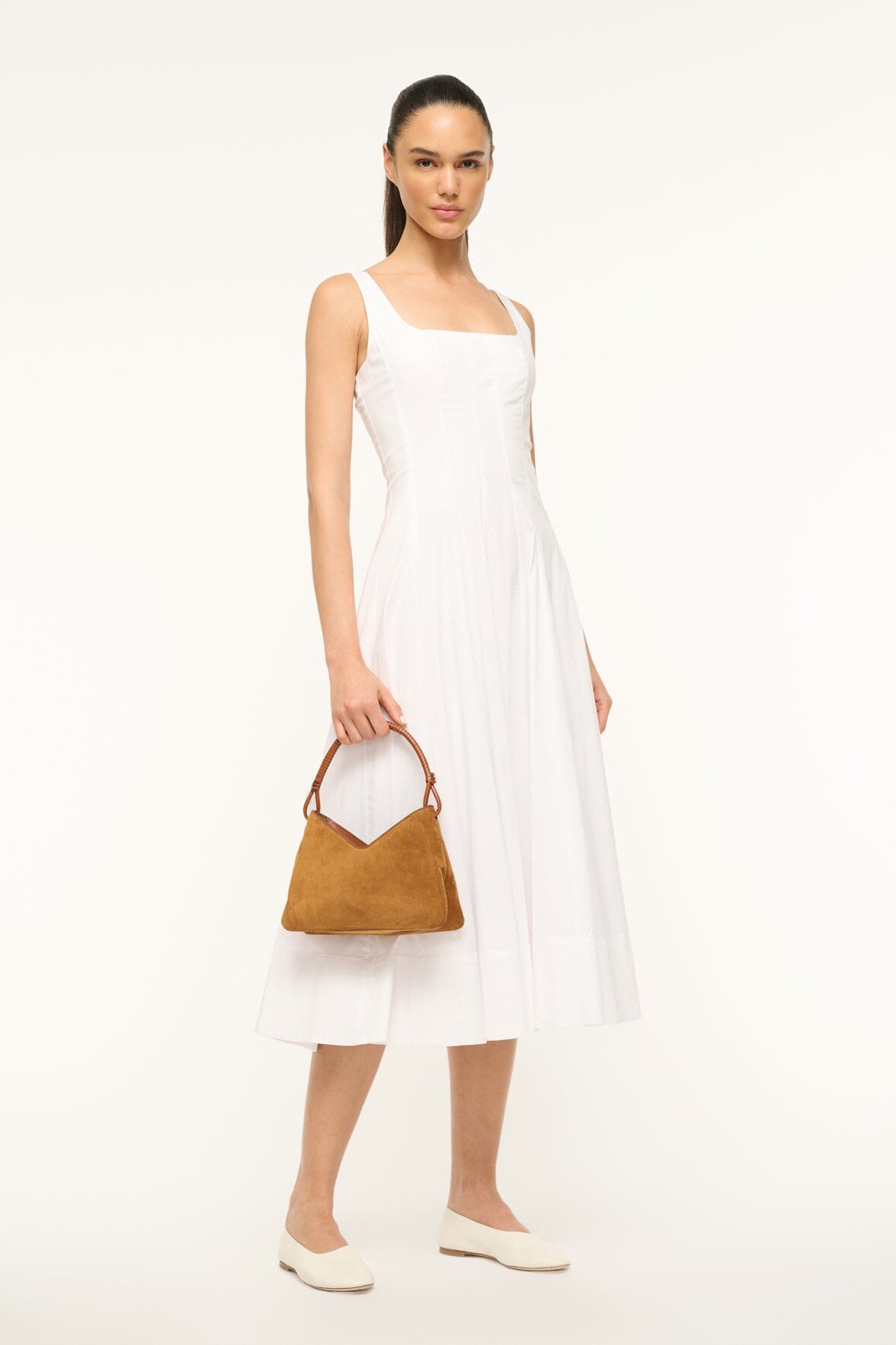 VALERIE SHOULDER BAG | TAN SUEDE